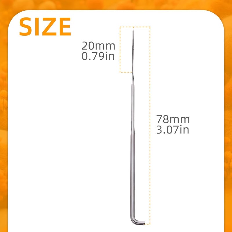 Flylin 100 قطعة إبر حياكة الصوف، لوازم حياكة الصوف المعدنية مع صندوق تخزين إبر الحياكة، مجموعة أدوات ثقب الإبر للحرف اليدوية والخياطة اليدوية (S) - Image 2